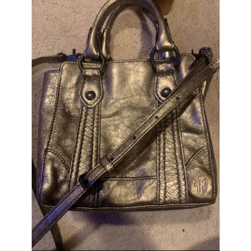 Frye Melissa Mini Metallic Leather Crossbody Tote Bag - Picture 2 of 4